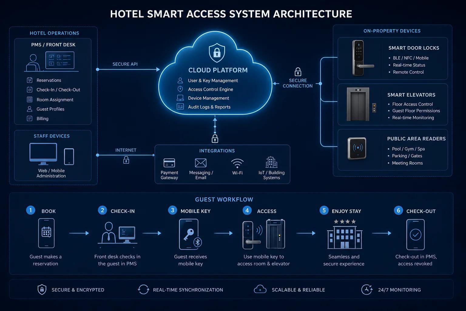 Smart Room Control Solution for Hotels and Buildings architecture